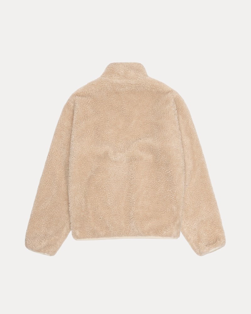Stüssy Sherpa Reversible Jacket Pánské IC24-0414B0 | Stussy Bundy Béžový