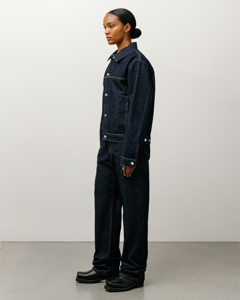 Stüssy Trucker Jacket Denim Pánské VN21-3661U2 | Stussy Bundy Indigo
