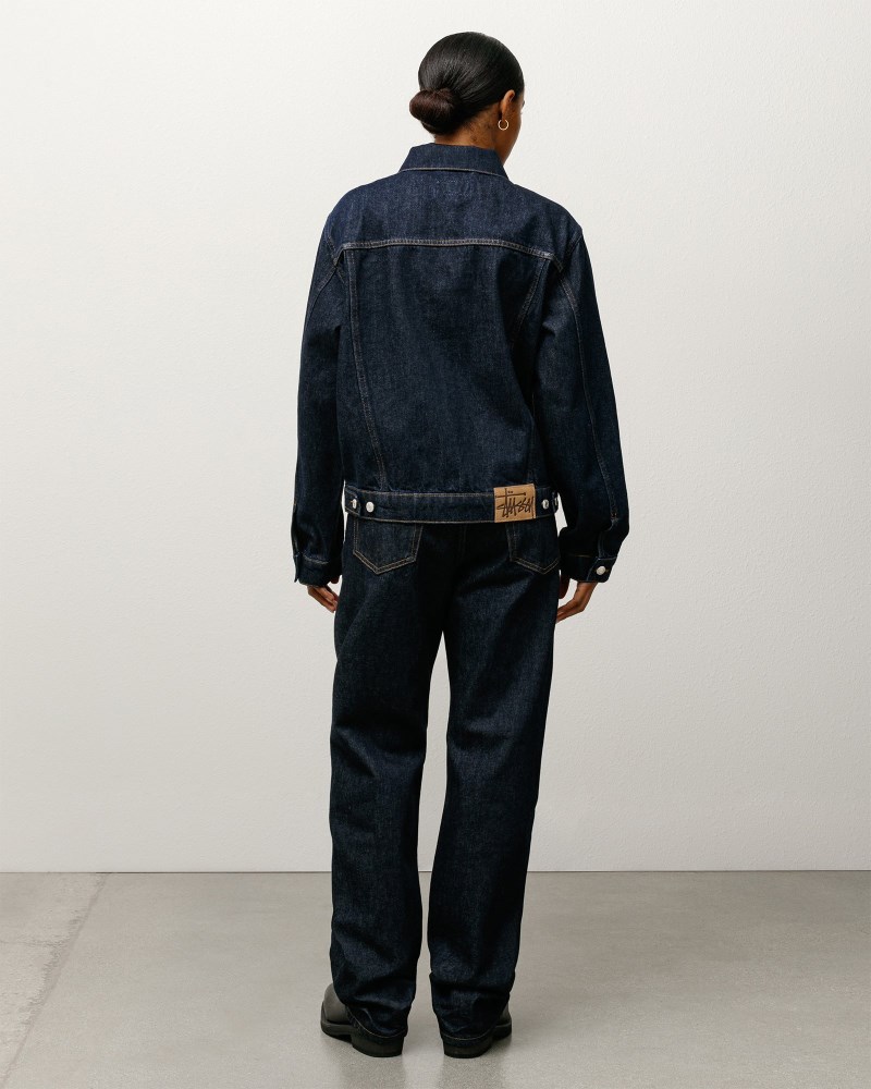 Stüssy Trucker Jacket Denim Pánské VN21-3661U2 | Stussy Bundy Indigo