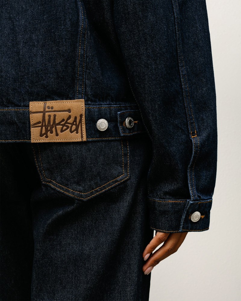 Stüssy Trucker Jacket Denim Pánské VN21-3661U2 | Stussy Bundy Indigo