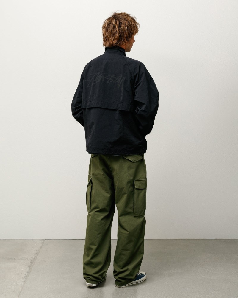 Stüssy Warm Up Jacket Pánské XX57-9977U8 | Stussy Bundy Černé