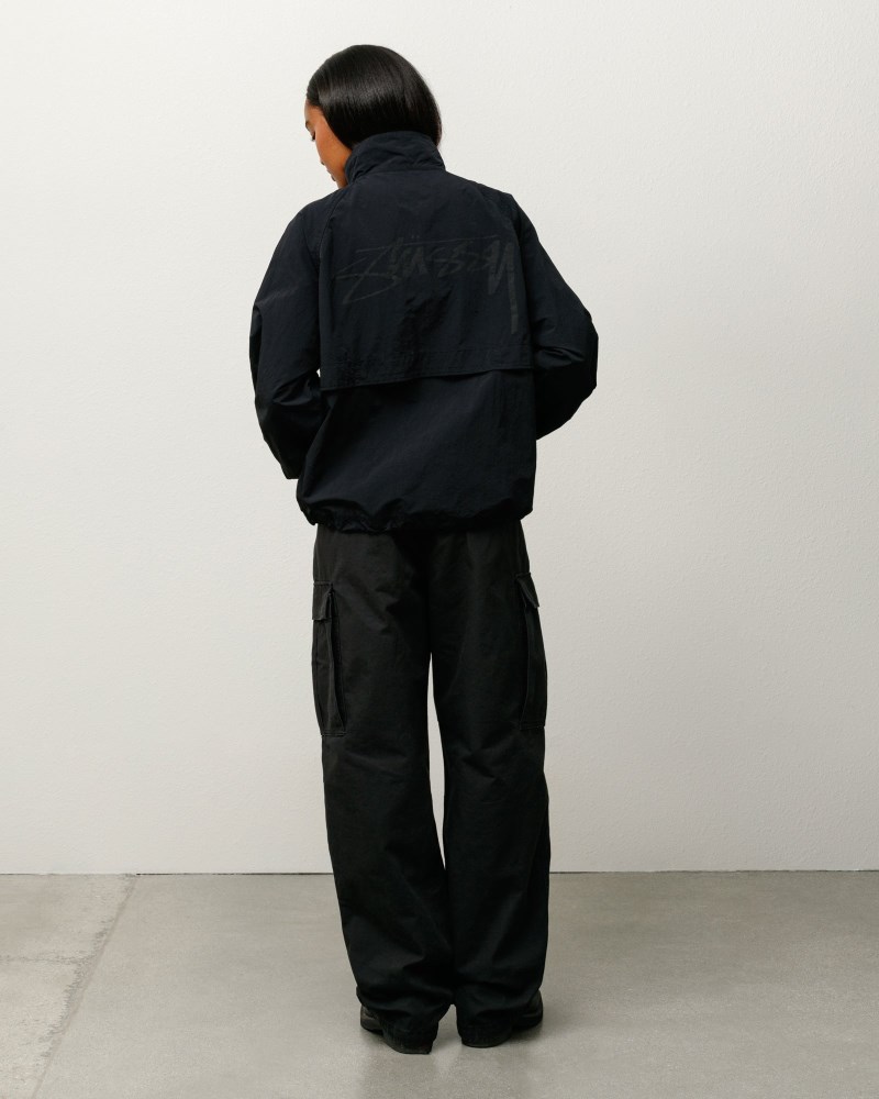 Stüssy Warm Up Jacket Pánské XX57-9977U8 | Stussy Bundy Černé