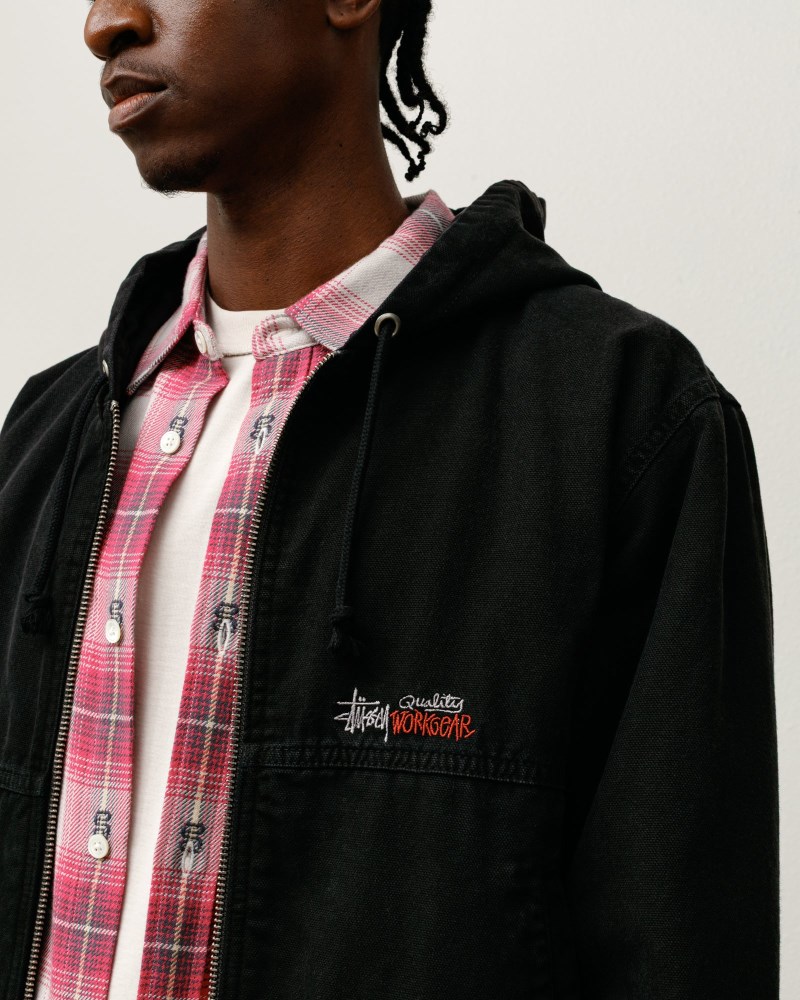 Stüssy Work Jacket Insulated Canvas Pánské CG86-0056W4 | Stussy Bundy Černé