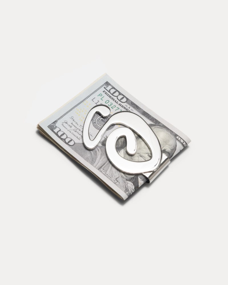 Stüssy Swirly S Money Clip Pánské XM82-9872Y9 | Stussy Clip Stříbrné