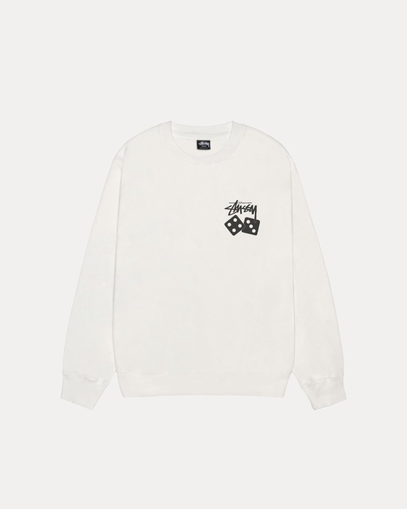 Stüssy Dice Crew Pigment Dyed Pánské TW07-6487M1 | Stussy Crewneck Béžový