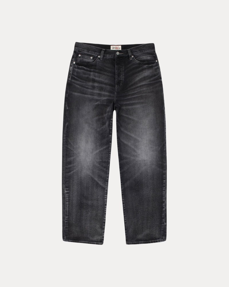 Stüssy Big Ol' Jean Vintage Denim Pánské NU86-7296R0 | Stussy Džíny Černé Blankyt Světle Modré