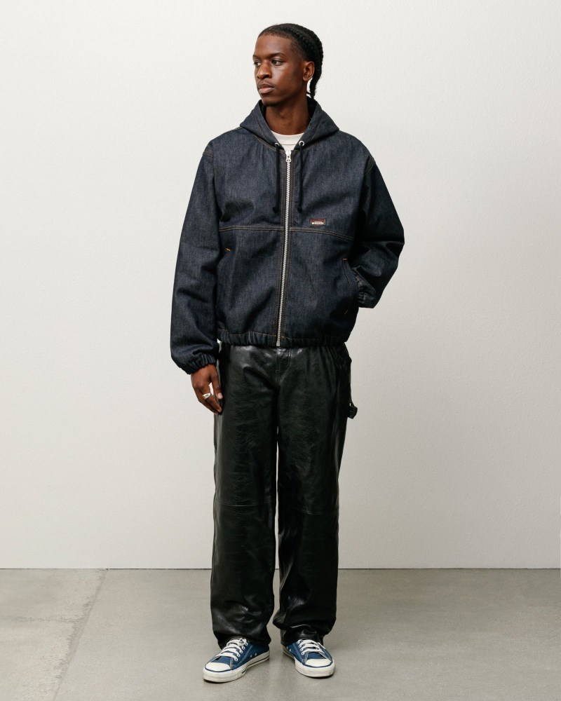 Stüssy Carpenter Pant Leather Pánské BF29-7609H0 | Stussy Kalhoty Černé