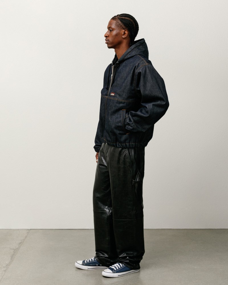 Stüssy Carpenter Pant Leather Pánské BF29-7609H0 | Stussy Kalhoty Černé