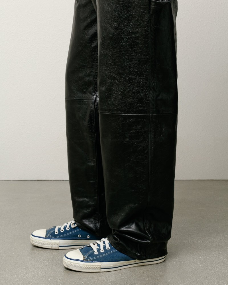Stüssy Carpenter Pant Leather Pánské BF29-7609H0 | Stussy Kalhoty Černé