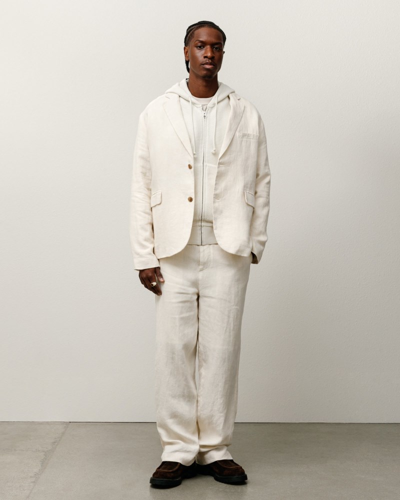 Stüssy Relaxed Trouser Textured Linen Pánské TZ40-4960R2 | Stussy Kalhoty Krém