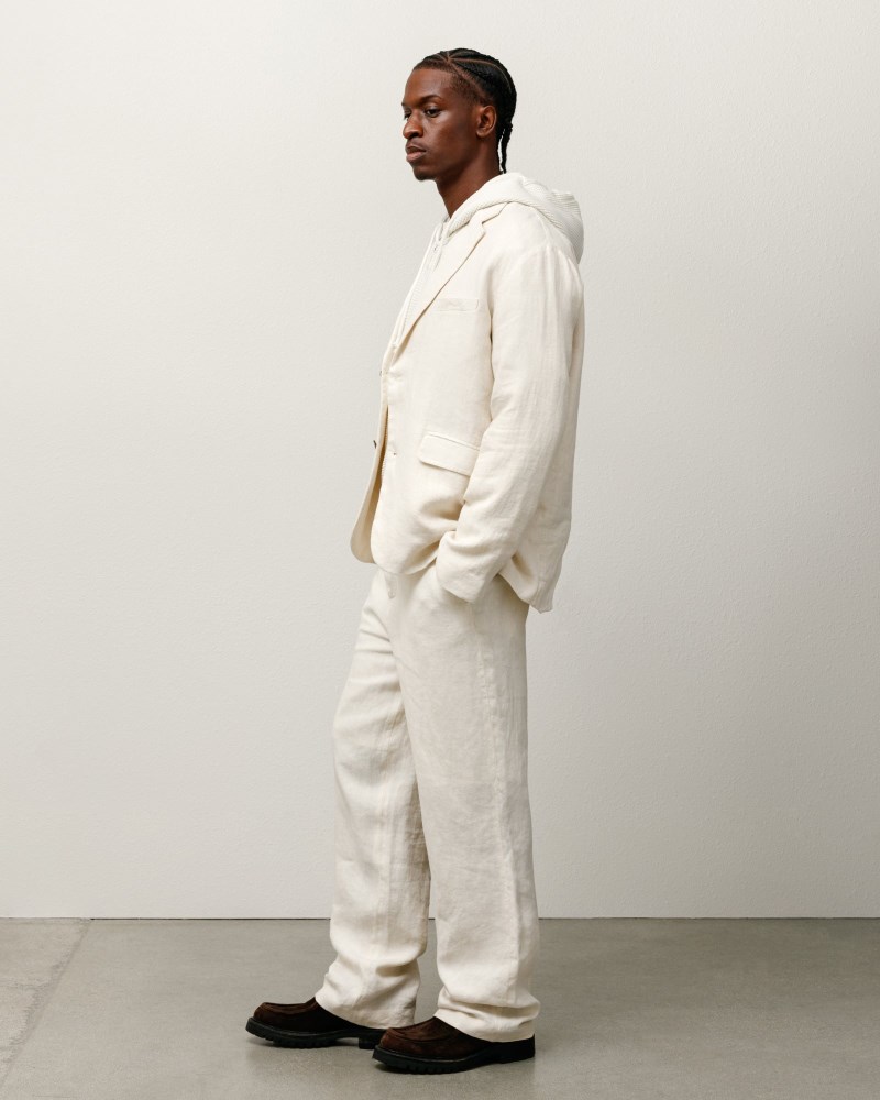 Stüssy Relaxed Trouser Textured Linen Pánské TZ40-4960R2 | Stussy Kalhoty Krém