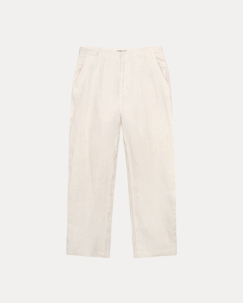Stüssy Relaxed Trouser Textured Linen Pánské TZ40-4960R2 | Stussy Kalhoty Krém