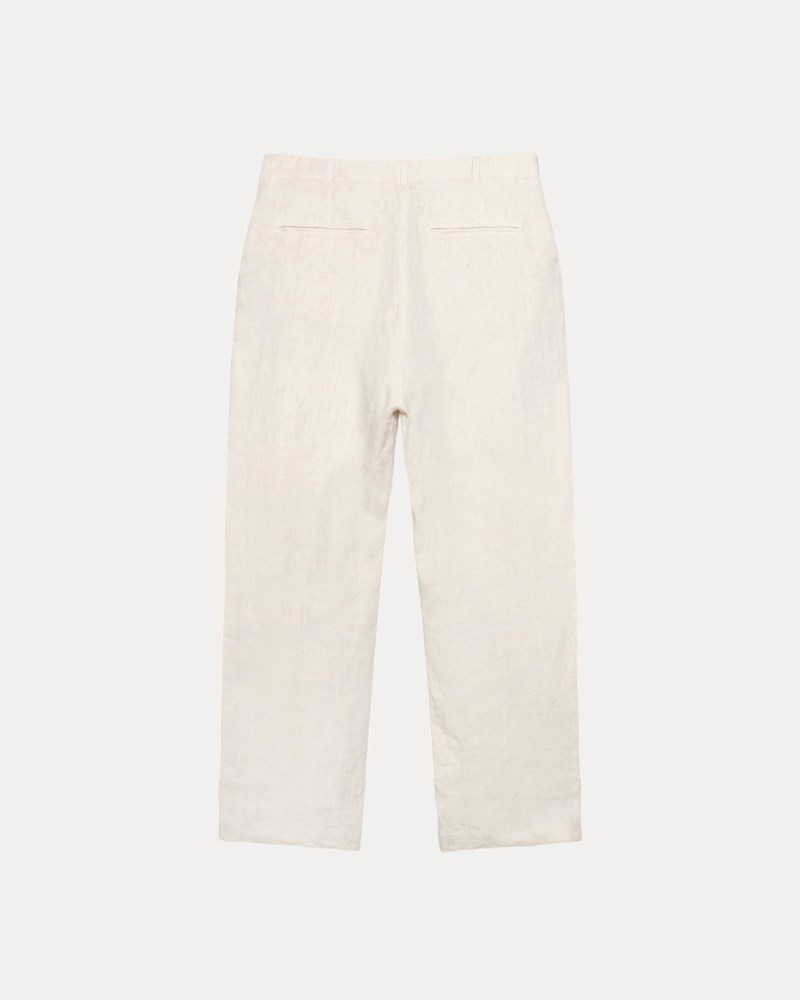 Stüssy Relaxed Trouser Textured Linen Pánské TZ40-4960R2 | Stussy Kalhoty Krém