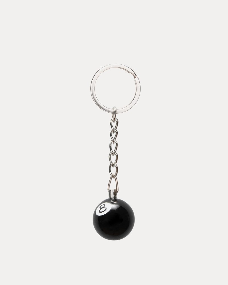 Stüssy 8 Ball Keychain Pánské JN46-9006J7 | Stussy Klíčenky Černé