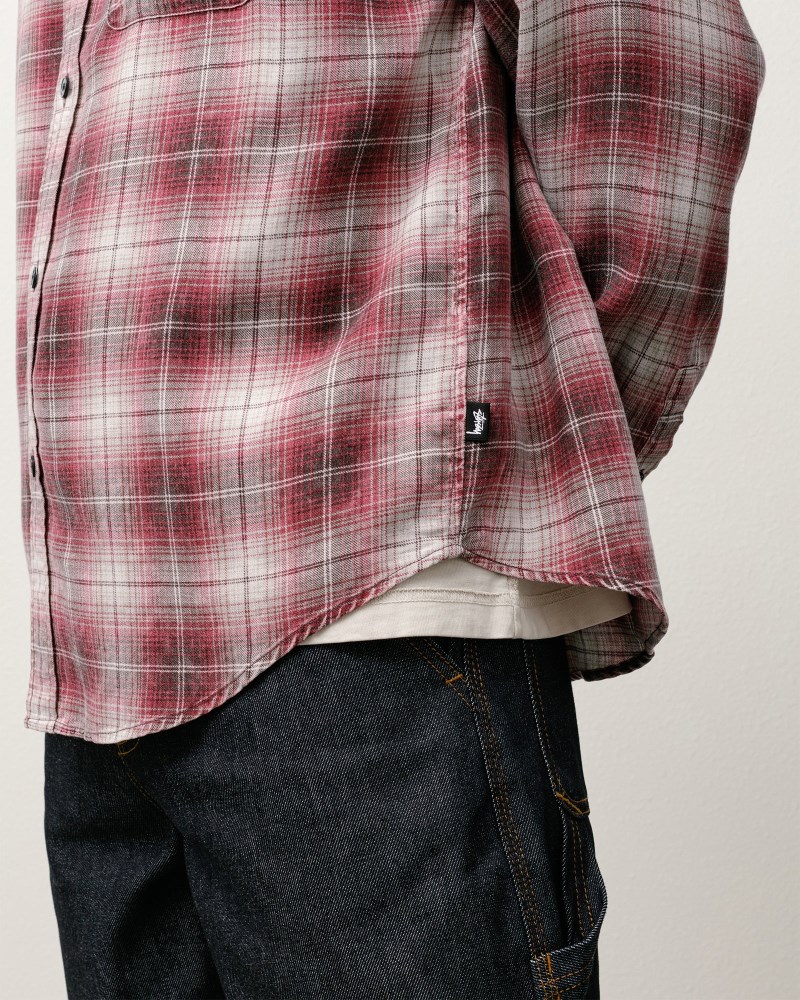 Stüssy Matthew Printed Shirt Pánské VN38-0978E3 | Stussy Košile Růžové