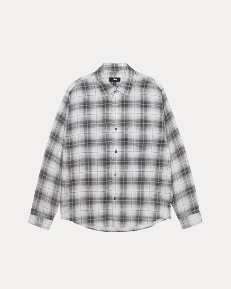 Stüssy Matthew Shirt Lg Printed Plaid Pánské LS16-0546O4 | Stussy Košile Hnědé