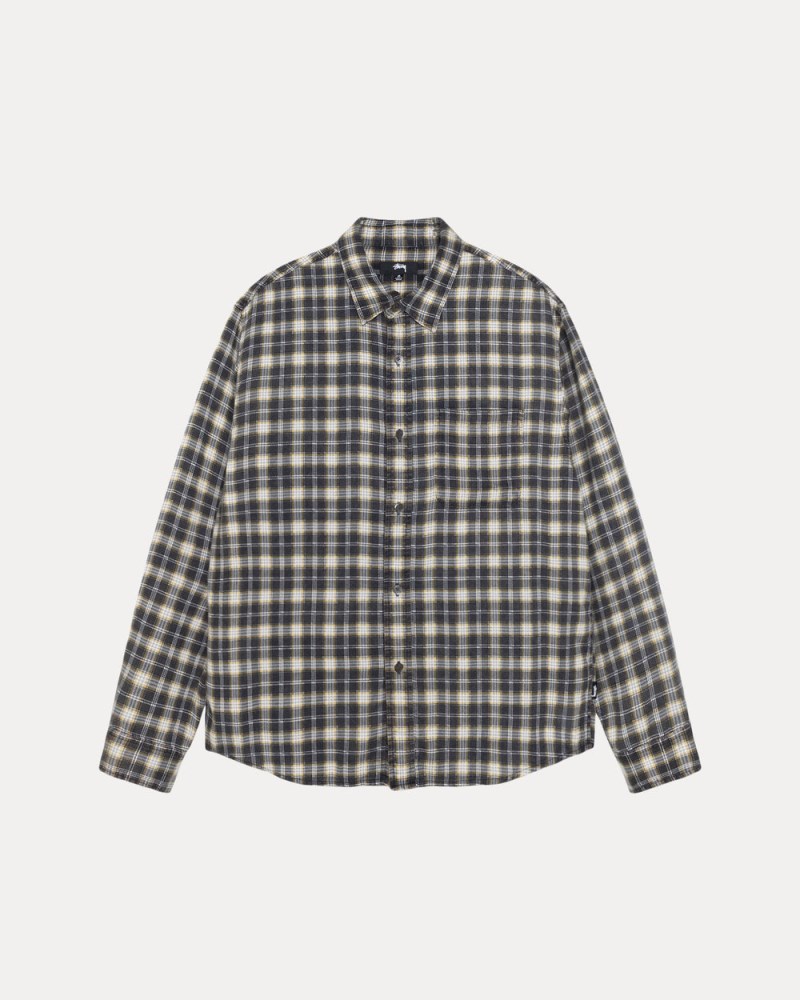 Stüssy Matthew Shirt Printed Plaid Pánské RO14-4474I5 | Stussy Košile Černé