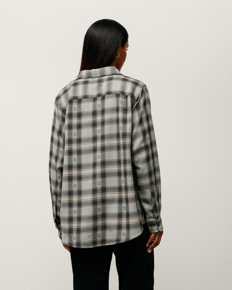Stüssy Motif Plaid Shirt Pánské WK94-5274M5 | Stussy Košile Šedé