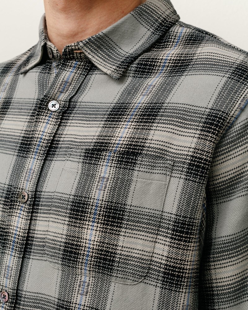 Stüssy Motif Plaid Shirt Pánské WK94-5274M5 | Stussy Košile Šedé