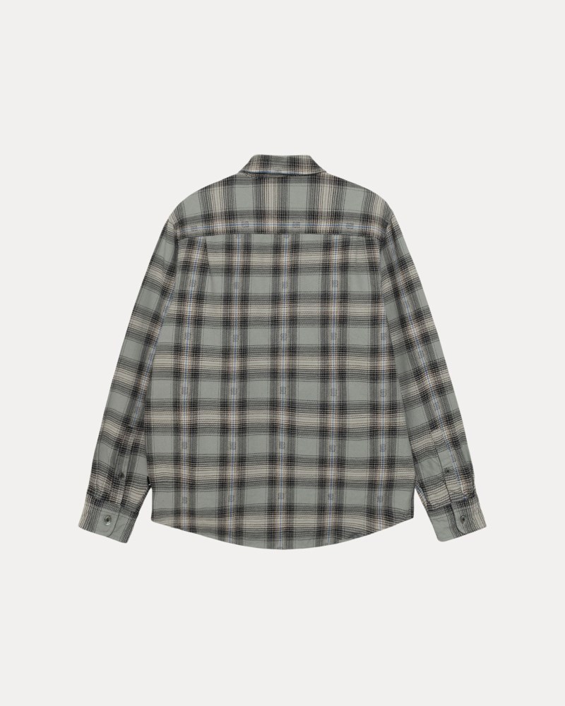 Stüssy Motif Plaid Shirt Pánské WK94-5274M5 | Stussy Košile Šedé