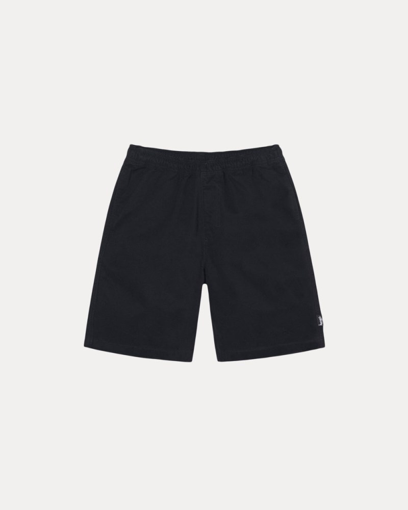 Stüssy Beach Short Brushed Cotton Pánské JZ28-7148B0 | Stussy Kraťasy Černé