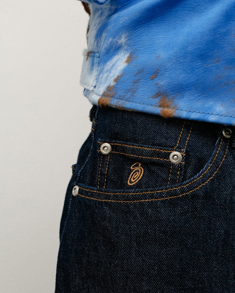 Stüssy Big Ol' Short Denim Pánské NJ60-8680H6 | Stussy Kraťasy Indigo