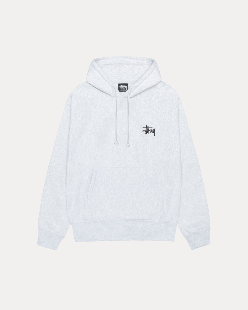 Stüssy Basic Hoodie Pánské YF96-4196N2 | Stussy Mikina S Kapucí Bílé