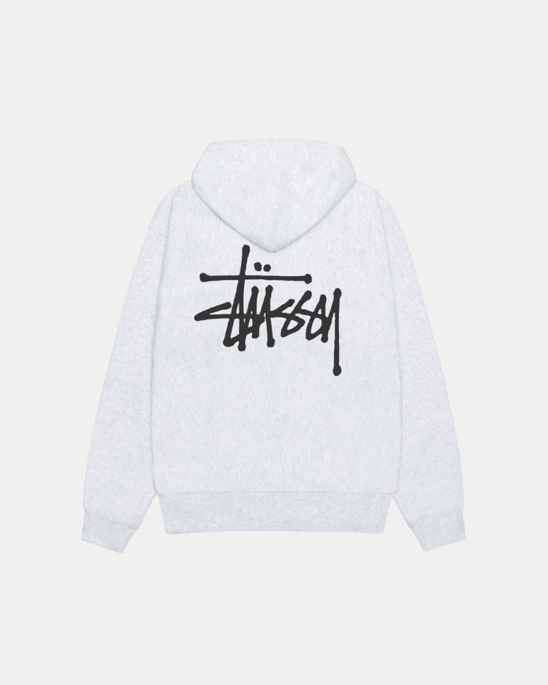 Stüssy Basic Hoodie Pánské YF96-4196N2 | Stussy Mikina S Kapucí Bílé