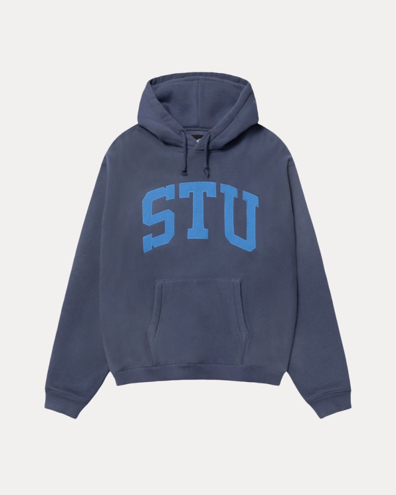 Stüssy Relaxed Hoodie Pánské PD48-3698S1 | Stussy Mikina S Kapucí Blankyt