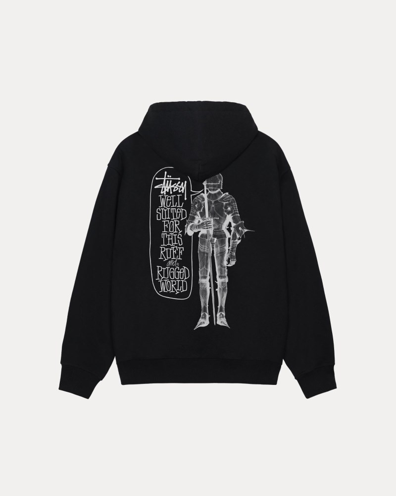 Stüssy Well Suited Zip Hoodie Pánské ZF80-6910Y9 | Stussy Mikina S Kapucí Černé