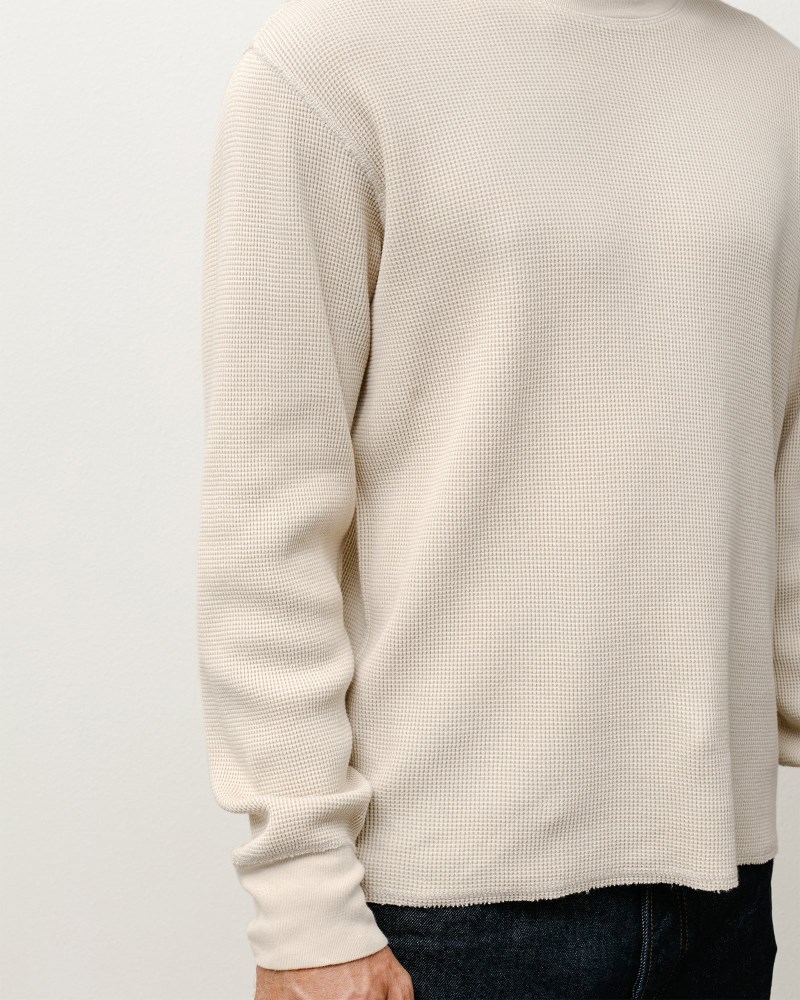 Stüssy Garment Dyed Ls Thermal Pánské MT59-0299W1 | Stussy Mikiny Krém