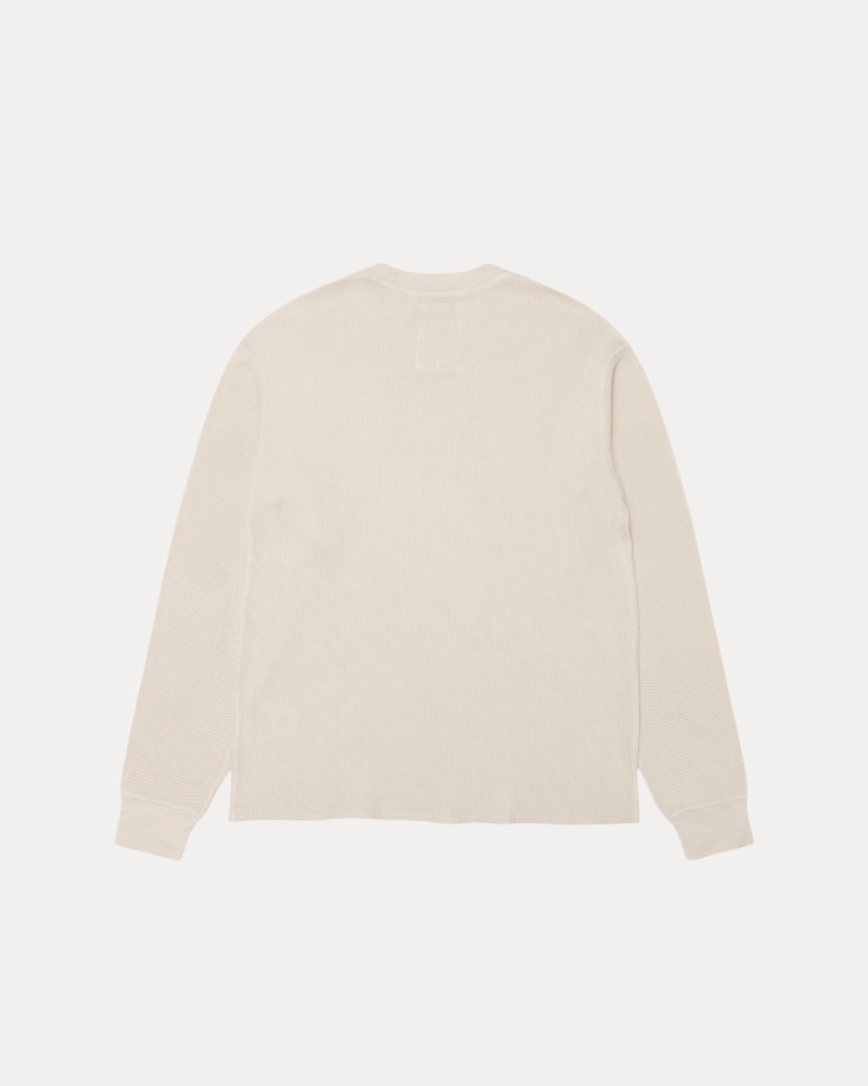 Stüssy Garment Dyed Ls Thermal Pánské MT59-0299W1 | Stussy Mikiny Krém