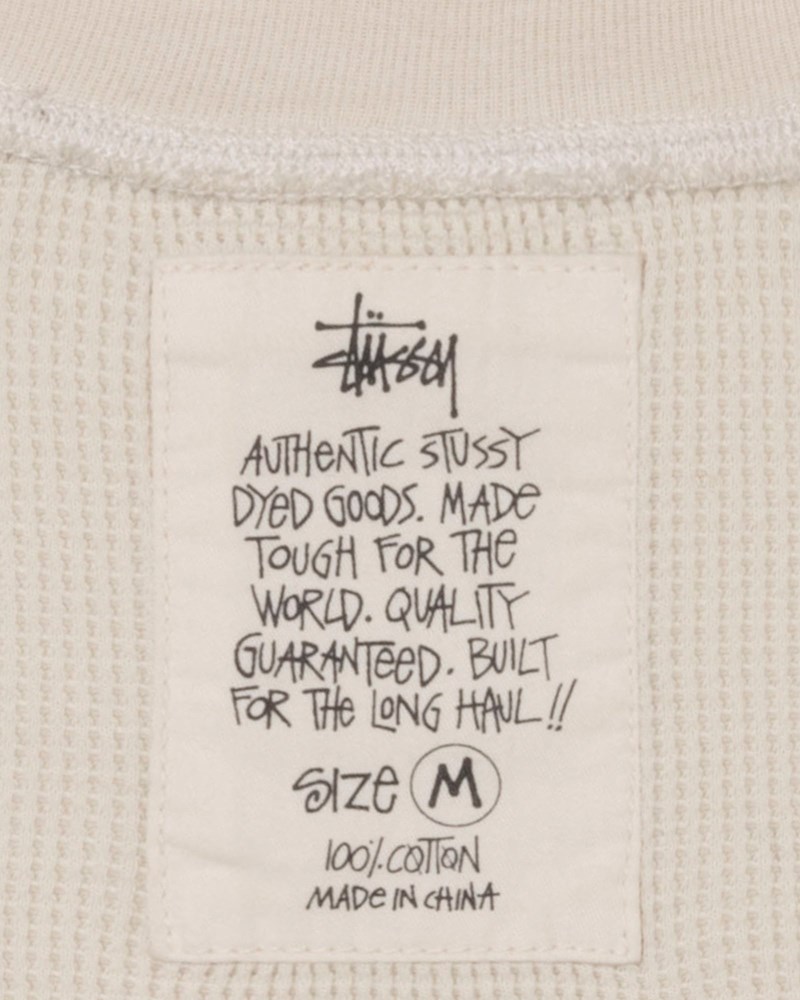 Stüssy Garment Dyed Ls Thermal Pánské MT59-0299W1 | Stussy Mikiny Krém