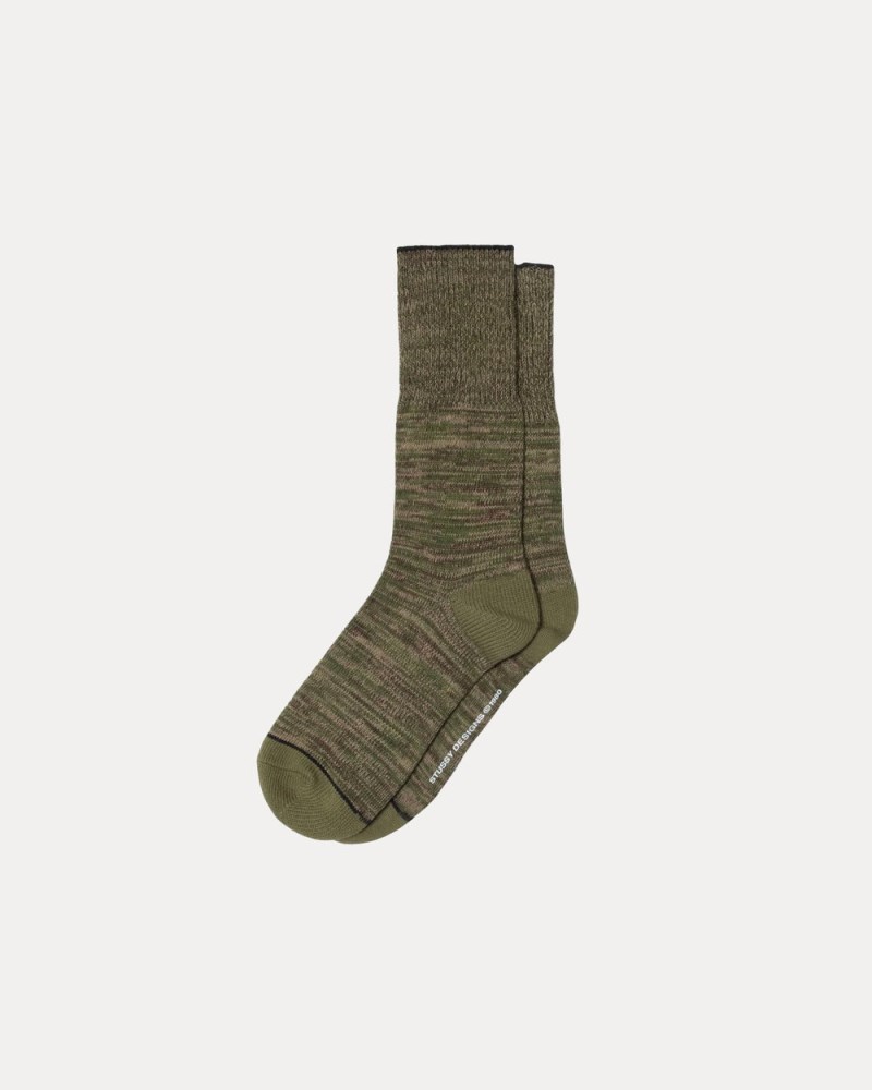 Stüssy Space Dyed Yarn Sock Pánské KI66-6866O0 | Stussy Ponožky Zelene Maskáčové