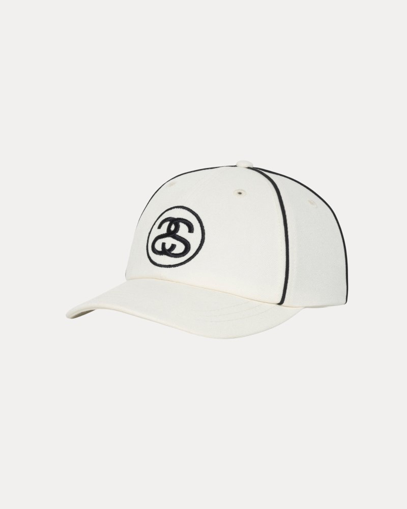 Stüssy Low Profile Contrast Piping Snapback Pánské IA85-9935J6 | Stussy Snapback Krém