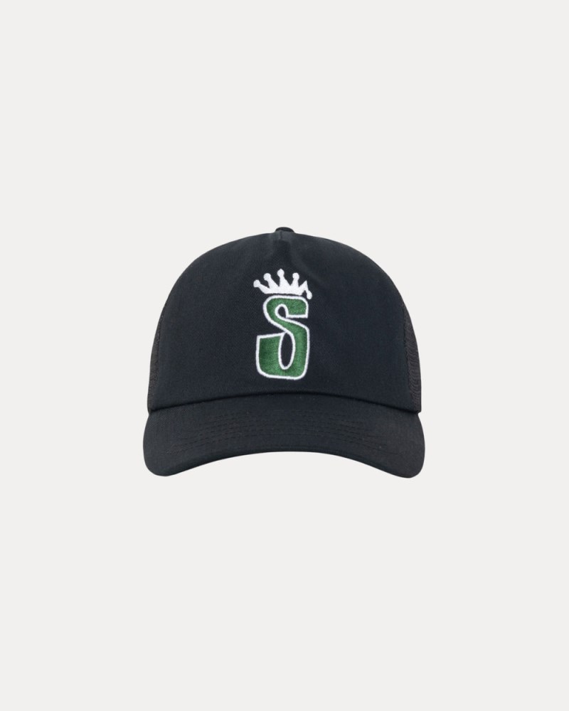 Stüssy Trucker S Crown Snapback Pánské NO77-7177S8 | Stussy Snapback Černé