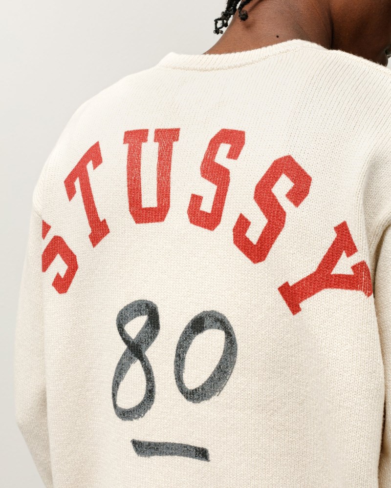 Stüssy Handwritten Sweater Pánské UM22-3862Y9 | Stussy Svetry Béžový