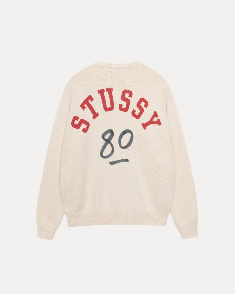 Stüssy Handwritten Sweater Pánské UM22-3862Y9 | Stussy Svetry Béžový