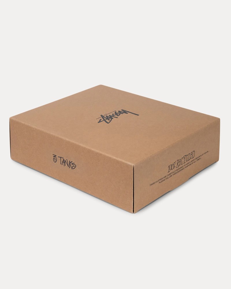 Stüssy Tank Undershirts 3 Pack Pánské QK08-0218N5 | Stussy Tílko Černé