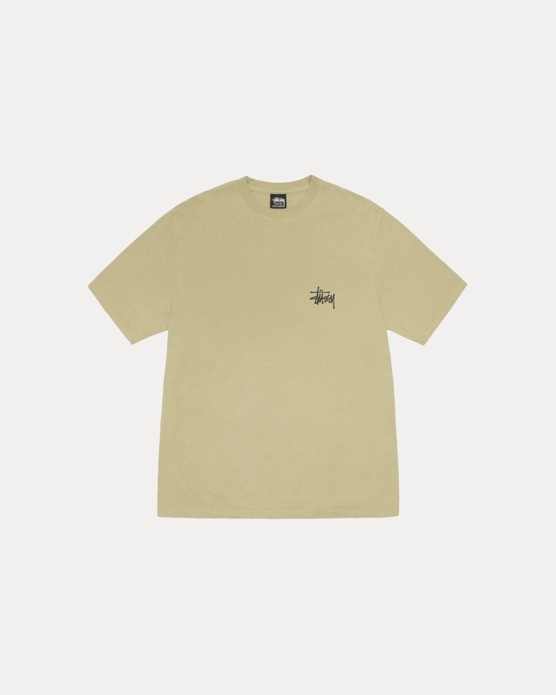 Stüssy Basic Tee Pigment Dyed Pánské BV27-6297V1 | Stussy Tričko Světle Zelene