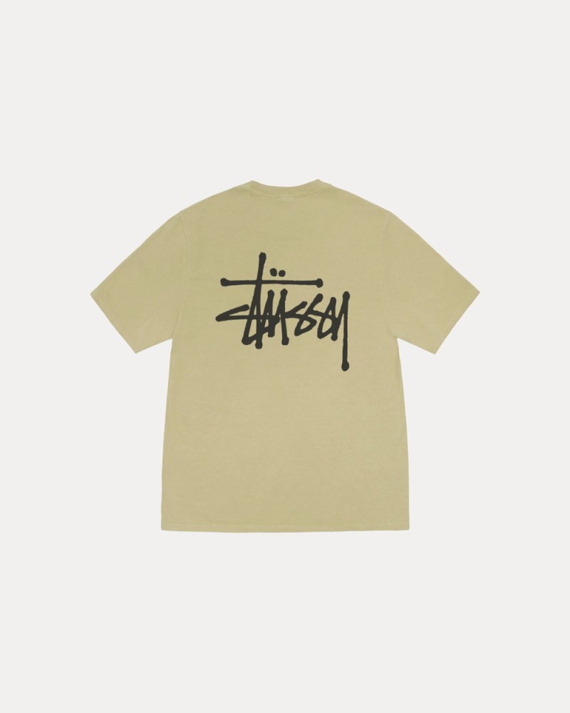 Stüssy Basic Tee Pigment Dyed Pánské BV27-6297V1 | Stussy Tričko Světle Zelene