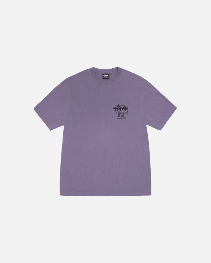 Stüssy Classic Gear Tee Pigment Dyed Pánské IP86-9066O7 | Stussy Tričko Fialové