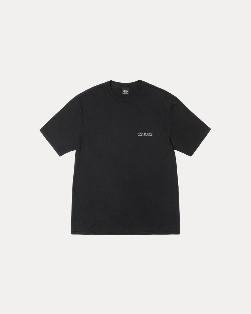 Stüssy Jumbo Tee Pigment Dyed Pánské EO04-8544O9 | Stussy Tričko Černé