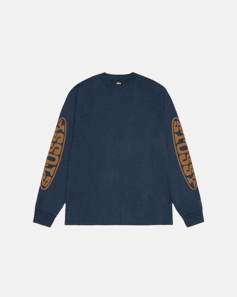 Stüssy Pill LS Tee Pánské AK51-9501C1 | Stussy Tričko Tmavě Blankyt
