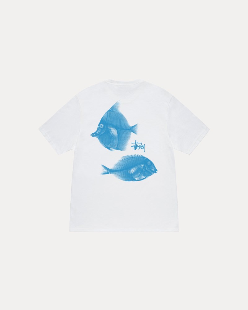 Stüssy X-Ray Fishin Tee Pánské RI06-1336D4 | Stussy Tričko Bílé