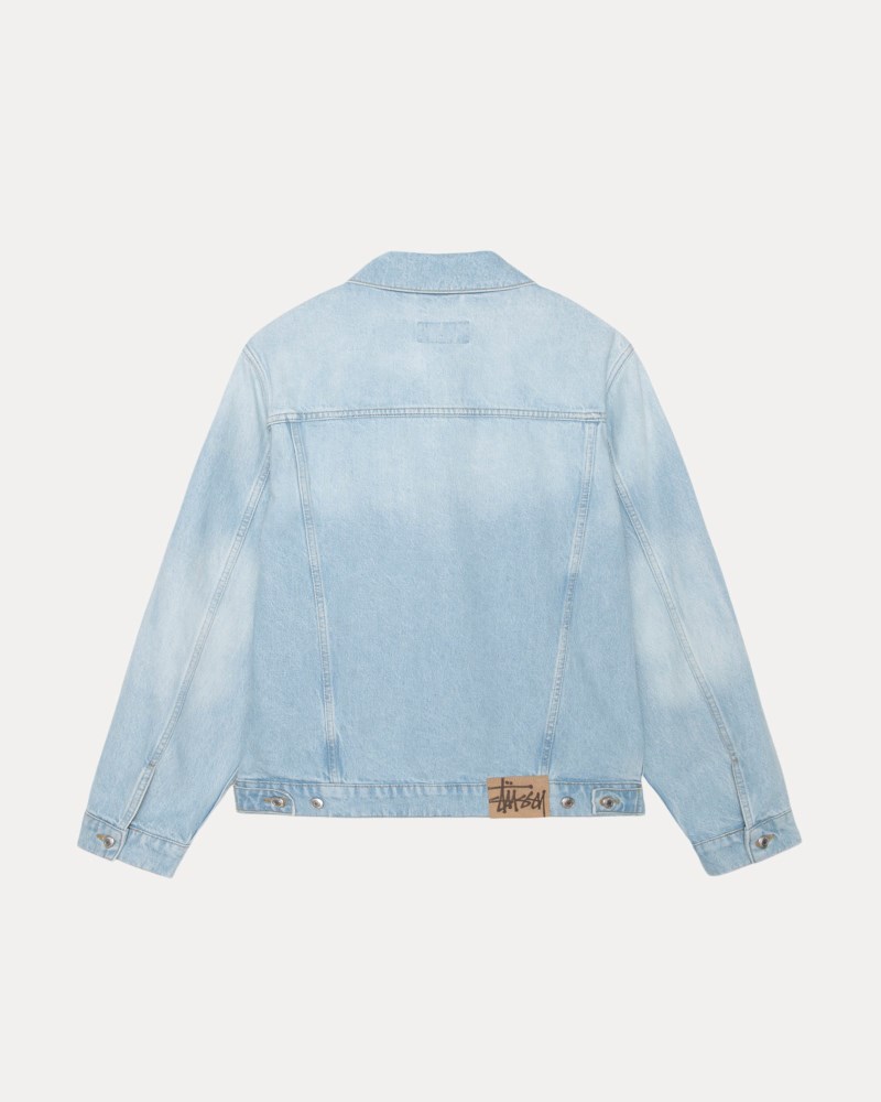 Stüssy Trucker Jacket Denim Pánské GJ52-4372G4 | Stussy Denim Blankyt