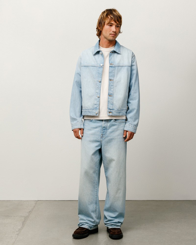 Stüssy Trucker Jacket Denim Pánské GJ52-4372G4 | Stussy Denim Blankyt