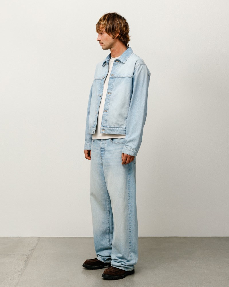 Stüssy Trucker Jacket Denim Pánské GJ52-4372G4 | Stussy Denim Blankyt