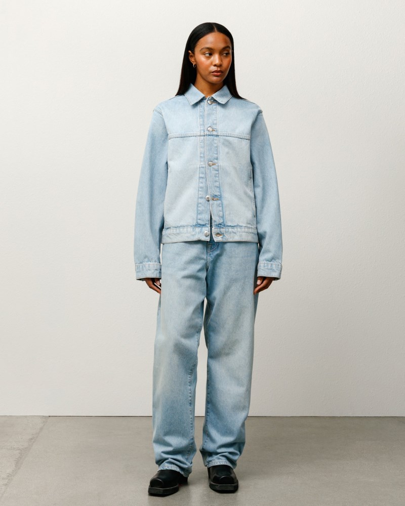 Stüssy Trucker Jacket Denim Pánské GJ52-4372G4 | Stussy Denim Blankyt