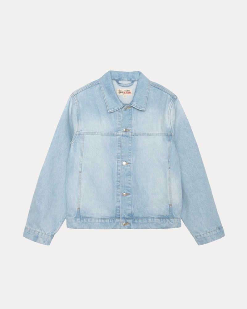 Stüssy Trucker Jacket Denim Pánské GJ52-4372G4 | Stussy Denim Blankyt